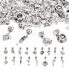 34Pcs 17 Styles Alloy European Dangle Charms PALLOY-TAC0263-1