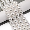 Baking Paint Pearlized Glass Pearl Round Bead Strands PEAR-H019-02D-04-2