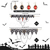 Resin Oval Pendant Dangle Earrings and Lace Choker Necklaces AJEW-PH0004-17-5