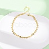 Brass Link Chain Bracelets for Women BJEW-C140-12G-2
