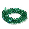 Transparent Electroplate Glass Beads Strands EGLA-A039-T3mm-L10-2