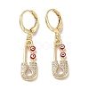 Golden Brass Dangle Leverback Earrings EJEW-L269-016G-05-1