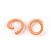 Spray Painted Iron Open Jump Rings IFIN-F149-F07-2
