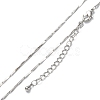 Brass Bar Link Chain Necklaces NJEW-K123-04P-1