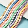 10 Strands 10 Colors Handmade Polymer Clay Beads Strands CLAY-YW0001-90-5