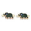 Alloy Enamel Elephant Connector Charms ENAM-A139-07G-08-2