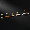 G23 Titanium Micro Pave Clear Cubic Zirconia Internally Threaded Labrets WG2497D-06-2