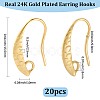 10 Pairs Brass Earring Hooks KK-BBC0027-77B-2