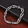 304 Stainless Steel Coffee Bean Chain Bracelets for Women Men BJEW-F488-45P-2