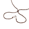 Natural Rose Quartz Tortoise Pendant Necklace NJEW-K258-02F-3