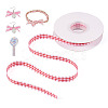 10 Yards Flat Polycotton(Polyester Cotton) Ribbon OCOR-TAC0030-01G-1
