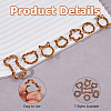 14Pcs 7 Styles Alloy Spring Gate Rings FIND-HS0002-70-4