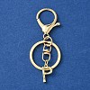 Alloy Initial Letter Charm Keychains KEYC-YW00006-16-1