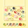 24Pcs 12 Colors Transparent Glass Apple Pendants DGLA-FS0001-15-7
