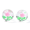 Transparent Glass with Enamel Beads LAMP-T011-20B-2