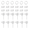 20Pcs Brass Ball Post Ear Studs KK-TA0008-98-3