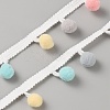 Macaron Color Polyester Pom Pom Ball Decorative Ribbons LS-OCOR-WH0090-61A-1