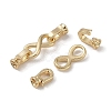 Brass Fold Over Clasps KK-G497-28G-2