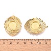 304 Stainless Steel Pendant Cabochon Settings STAS-T067-23G-3