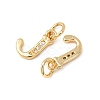 Brass Micro Pave Cubic Zirconia Charms KK-I382-03G-J-2