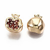 Brass Micro Pave Chocolate Cubic Zirconia Charms X-KK-S360-047-NF-2