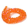 Transparent Electroplate Glass Beads Strands GLAA-F029-3mm-D11-2