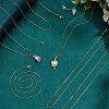 8Pcs 0.9MM 304 Stainless Steel Snake Chain Necklaces STAS-PH0006-90-4