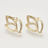 Brass Ear Stud Findings X-KK-T027-99G-1