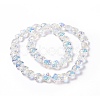 Transparent Electroplate Glass Beads Strands GLAA-C025-01D-4