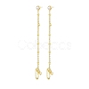 Plastic Pearl Beaded Dangle Stud Earrings EJEW-D069-02G-1