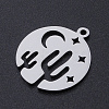 Non-Tarnish 201 Stainless Steel Laser Cut Pendants STAS-S105-T969-1-2
