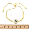 Brass Micro Pave Cubic Zirconia Slider Bracelets for Women LS-BJEW-S158-08G-01-5