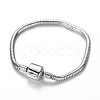 Tarnish Resistant 304 Stainless Steel European Style Round Snake Chains Bracelet Making STAS-I047-01A-1
