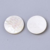 Natural White Shell Mother of Pearl Shell Cabochons SSHEL-N034-42-2