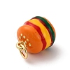 Brass Enamel Charms KK-Q098-16G-B-2