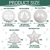 5Pcs 5 Styles Christmas 201 Stainless Steel Laser Cut Connector Charms STAS-TA0005-78-3