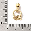 Brass Micro Pave Cubic Zirconia Fold Over Clasps KK-B098-01G-3