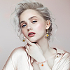 36Pcs 6 Colors Cat Eye Pendants FIND-HY0002-83-6