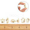 Brass Micro Pave Clear Cubic Zirconia Screw Carabiner Lock Charms KK-PH0004-54G-3