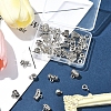 40Pcs 10 Styles Tibetan Style Alloy & CCB Plastic Tube Bails FIND-FS0002-41-8