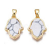 Real 18K Gold Plated Brass Pendants KK-N233-171A-01A-2