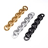 3Strands 3 Colors Handmade Opaque Spray Painted Acrylic Rolo Chains AJEW-SZ0001-64A-1