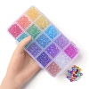 750Pcs 15 Colors Baking Paint Glass Beads Strands DGLA-YW0001-09-3