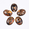 Assembled Synthetic Imperial Jasper and Bronzite  Cabochons G-S329-080H-1
