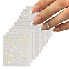 10 Sheets 10 Style Gold Stamping Wave French French Tips Nail Stickers MRMJ-HY0002-33-3