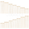 PANDAHALL ELITE 70Pcs 7 Styles Brass Twist Eye Pins KK-PH0010-29-1