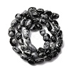 Natural Snowflake Obsidian Beads Strands G-K395-A04-01-3