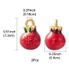 2Pcs Brass Enamel Charms KK-YW0001-87-3