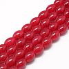 Baking Paint Glass Beads Strands DGLA-S115-8x6mm-Y47-1