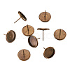 Brass Ear Studs Settings X-IFIN-Q005-AB-3